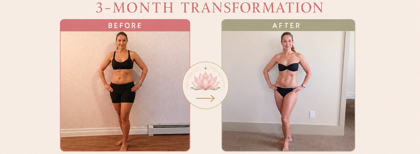 Wellness With Yaeli client before and after a 3-month transformation
