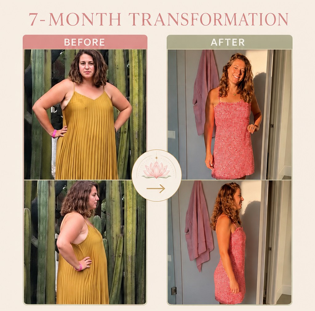 Wellness With Yaeli client before and after a 7-month transformation
