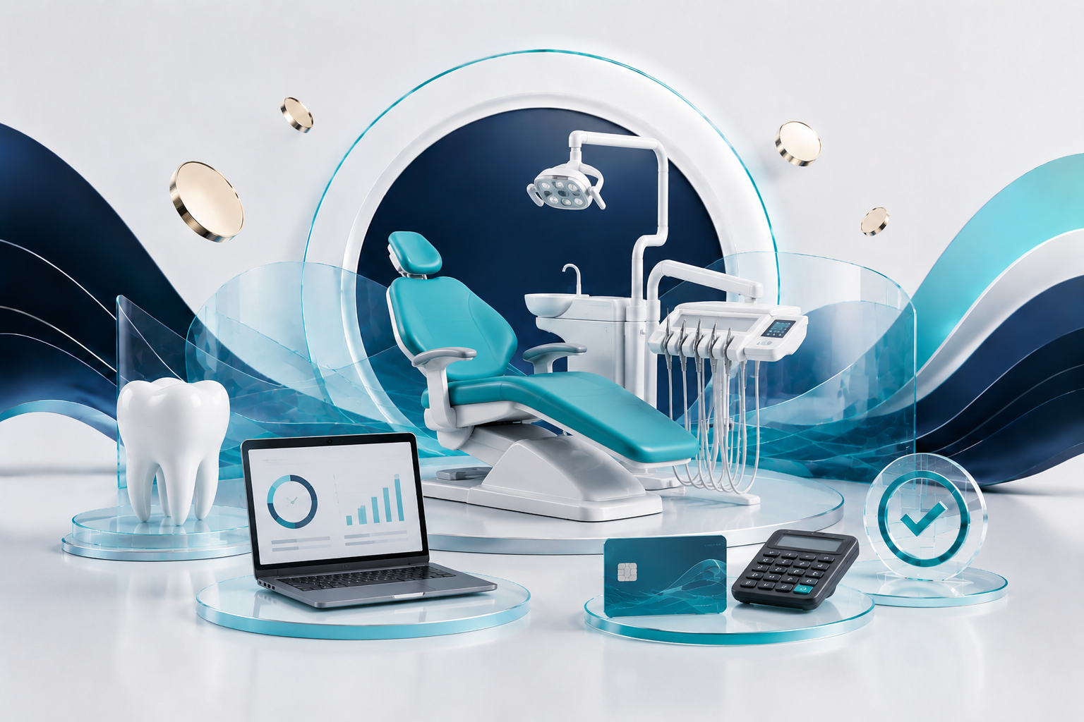 Practice finance service image showing medical and professional practice funding visuals in the United Capital navy and teal style.