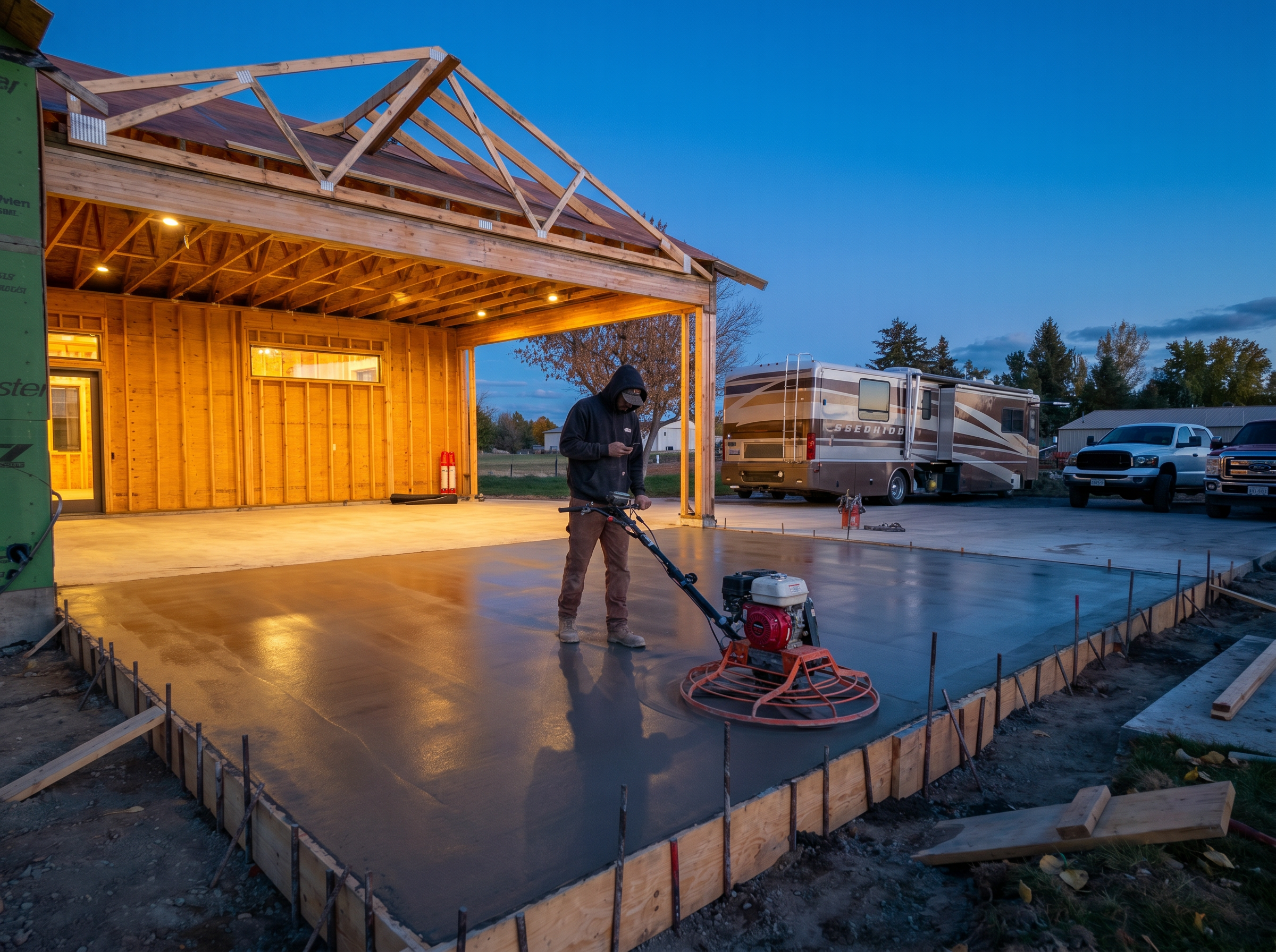 Z's Concrete crew on a job site, Billings MT