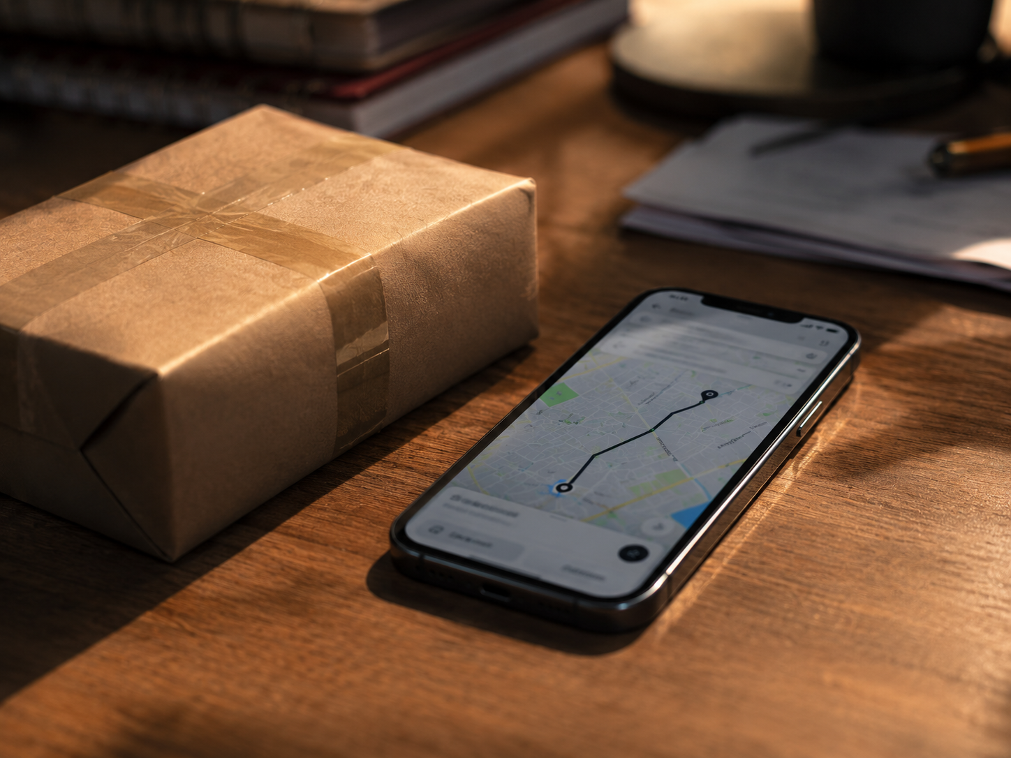 Ride-hailing app on phone