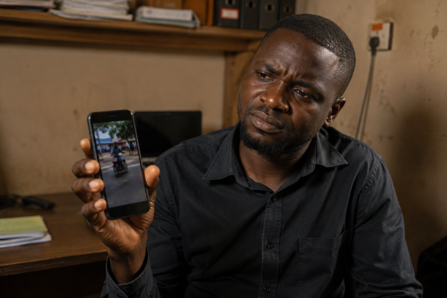 Lagos dispatch operator reviewing unclear proof of delivery photo