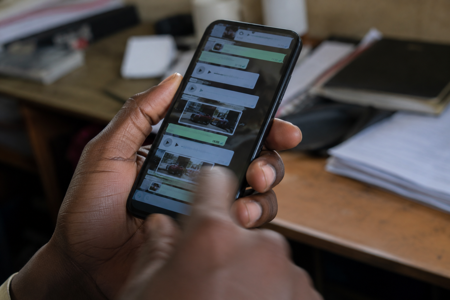 Lagos dispatch operator scrolling WhatsApp instead of dispatching jobs