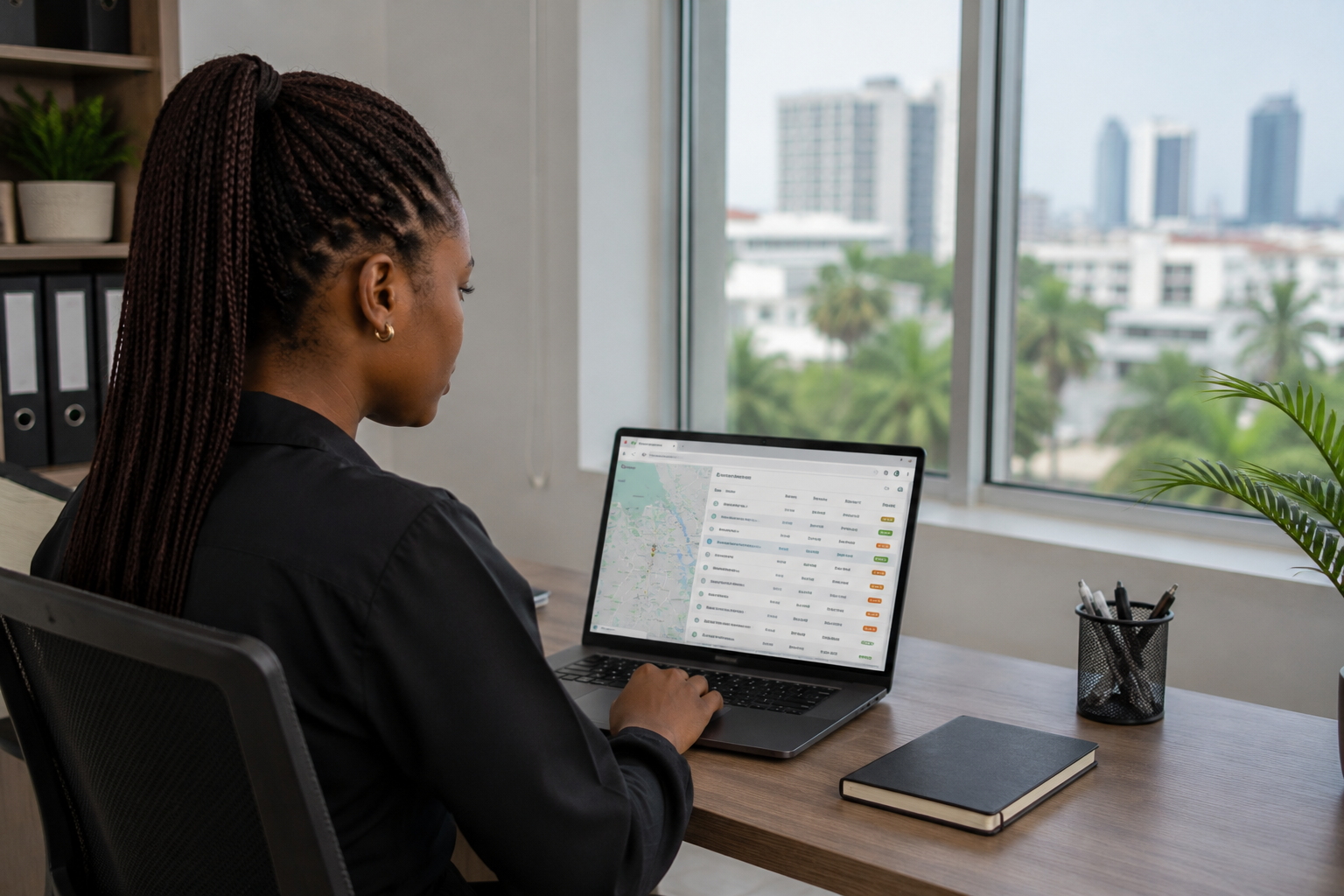 Lagos dispatch operator using a structured operating system dashboard