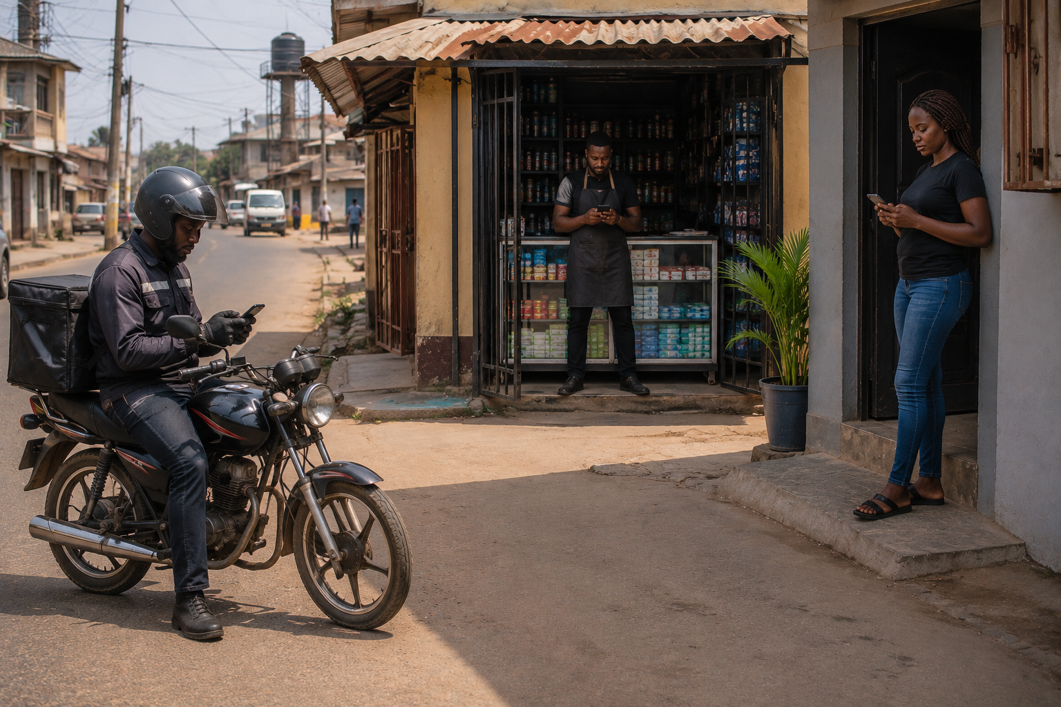 Rider, vendor, and customer with different understandings of a Lagos delivery payment Rider, vendor, and customer with different understandings of a Lagos delivery payment