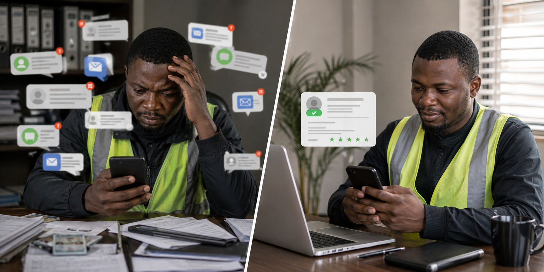Before and after comparison of Lagos dispatch operator client discovery Before and after comparison of Lagos dispatch operator client discovery