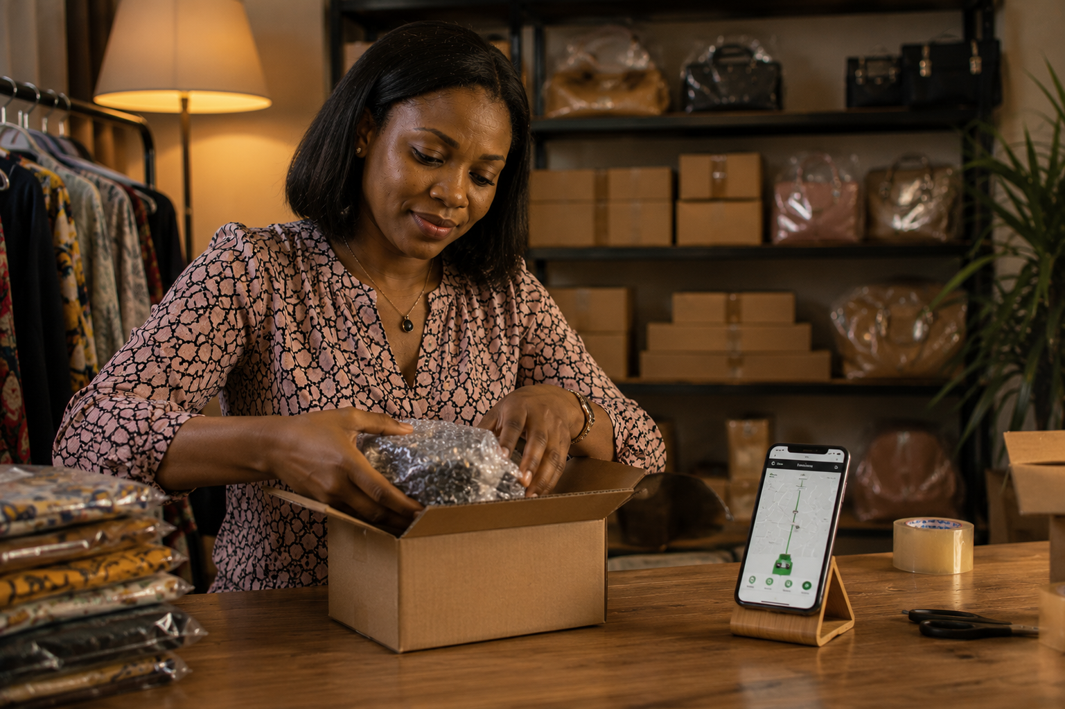 Lagos vendor confidently shipping with a verified delivery process
