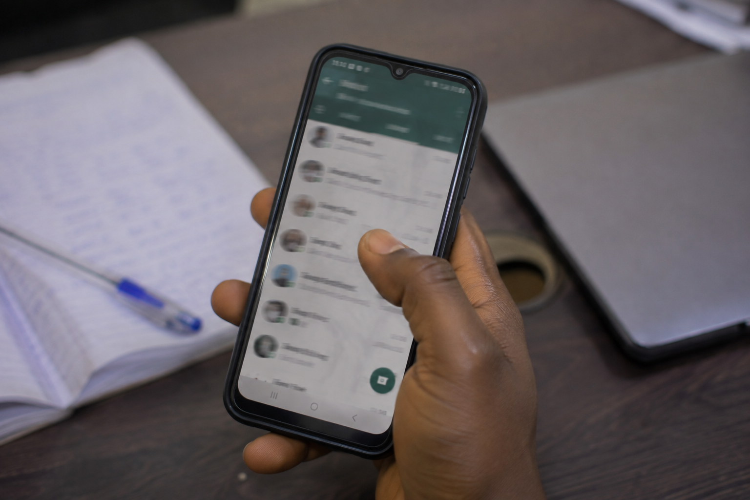 Delivery job details buried in a Lagos dispatch WhatsApp chat