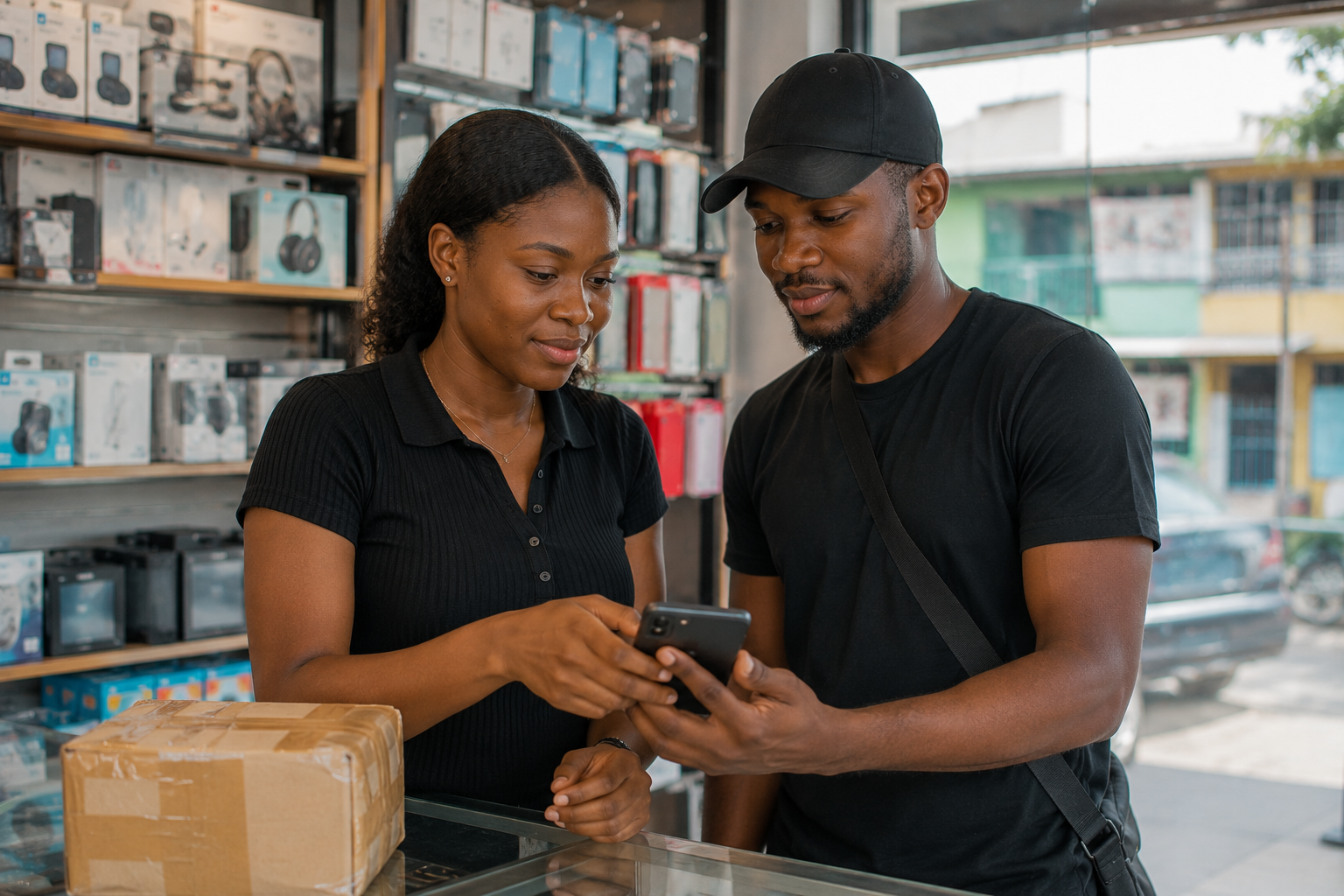 Lagos vendor and rider agreeing on a locked delivery price Lagos vendor and rider agreeing on a locked delivery price