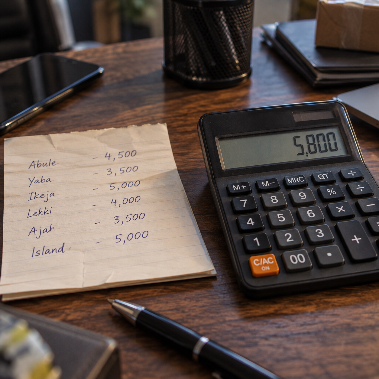 Pricing gap between a quoted delivery price and calculated rate in Lagos