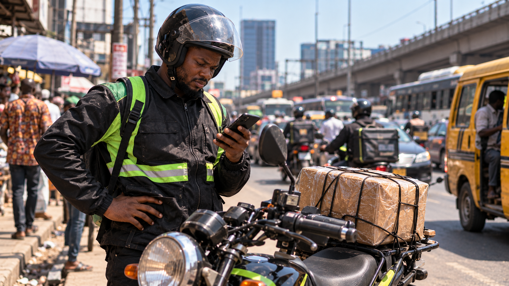 Lagos dispatch rider delayed during a delivery with no clear record