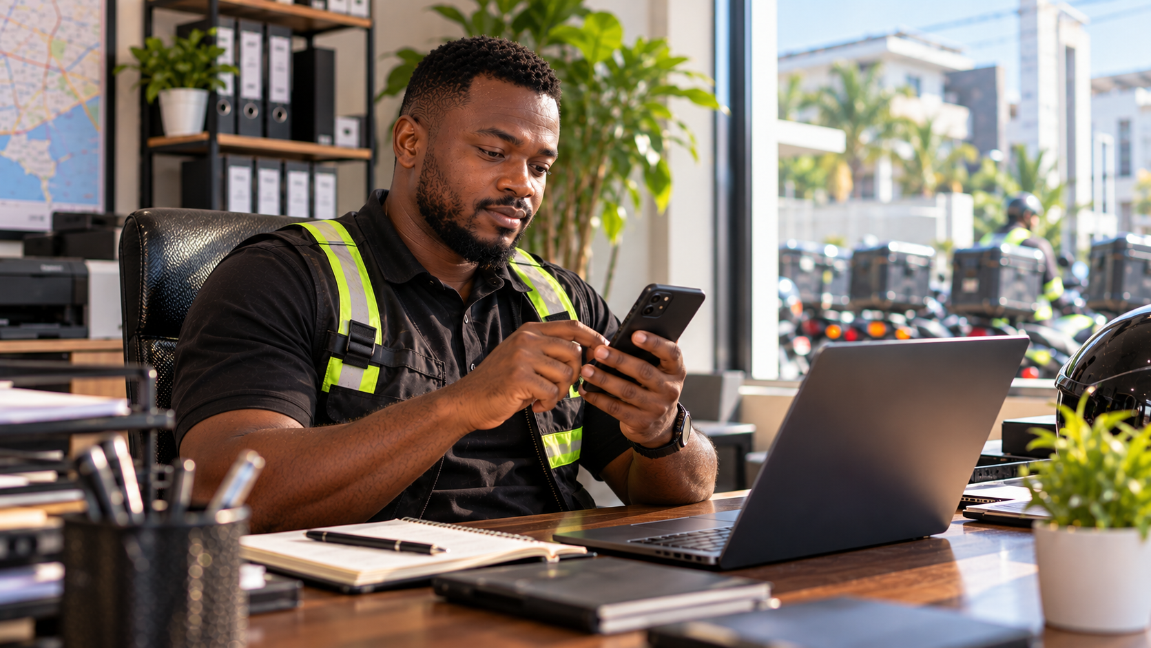 Lagos dispatch operator proactively calling a vendor with an update