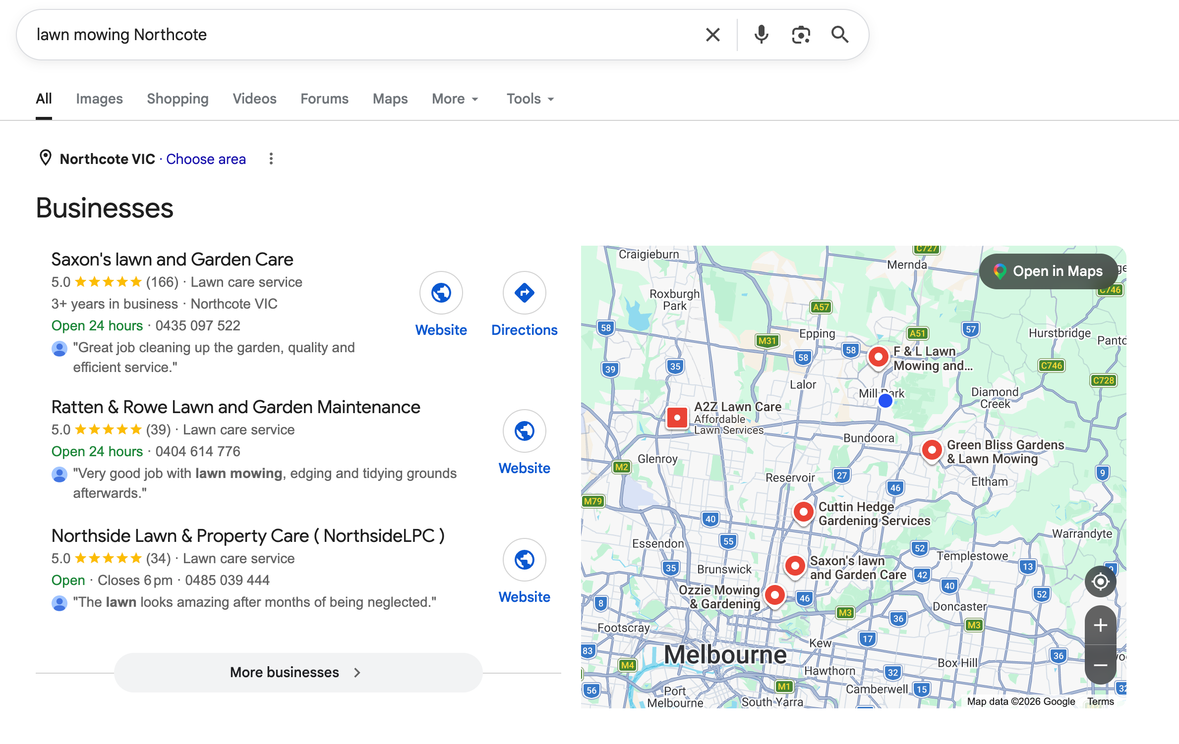 Google local pack ranking 5