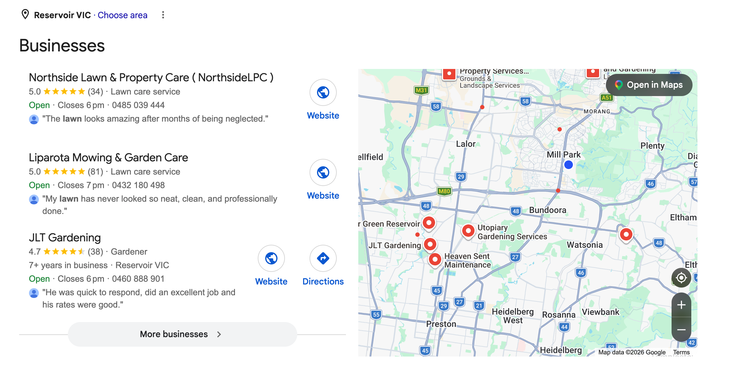 Google local pack ranking 1