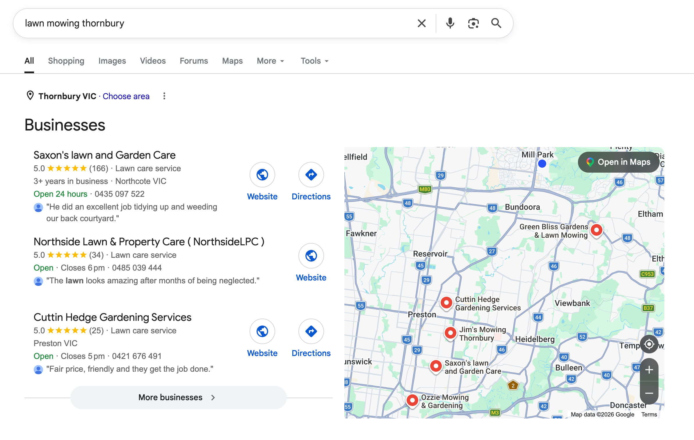 Google local pack ranking 4