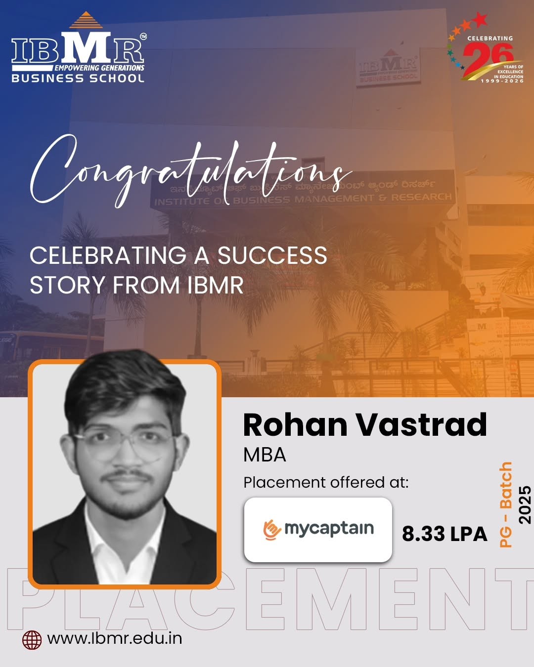 IBMR Placed Student Success