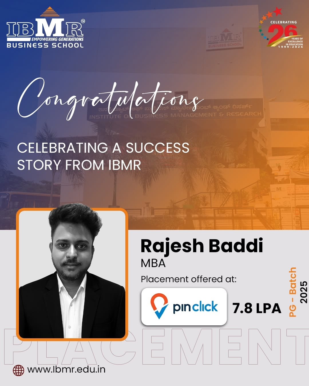 IBMR Placed Student Success