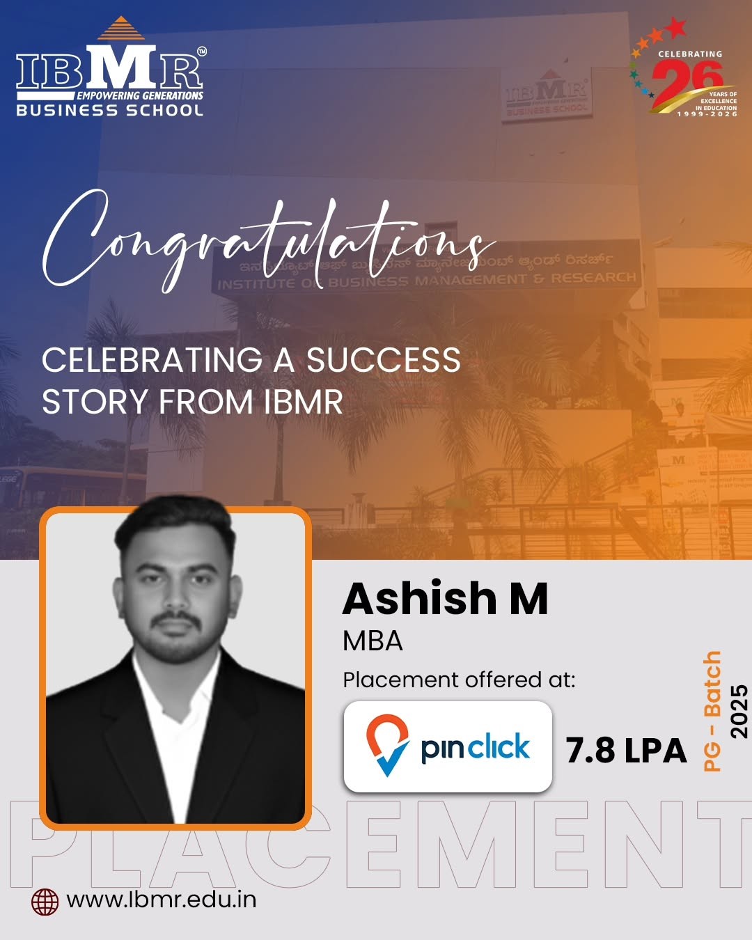 IBMR Placed Student Success