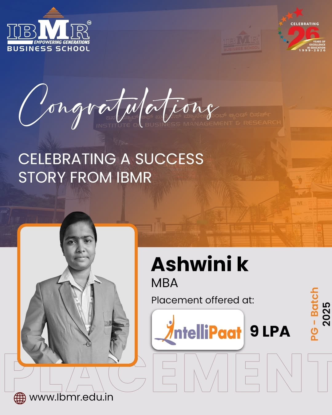 IBMR Placed Student Success