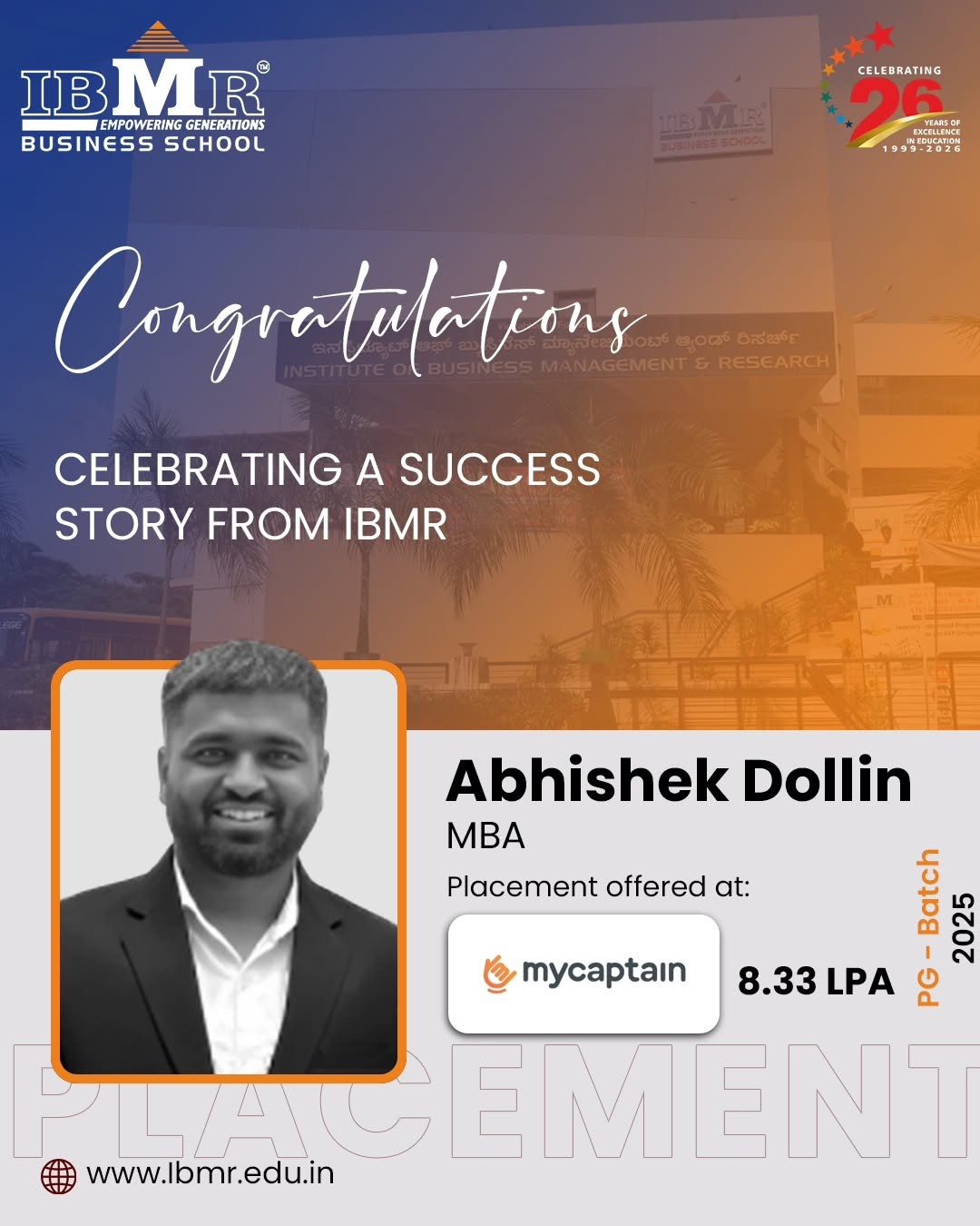 IBMR Placed Student Success