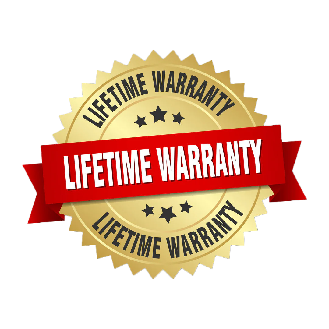 Lifetime warranty badge
