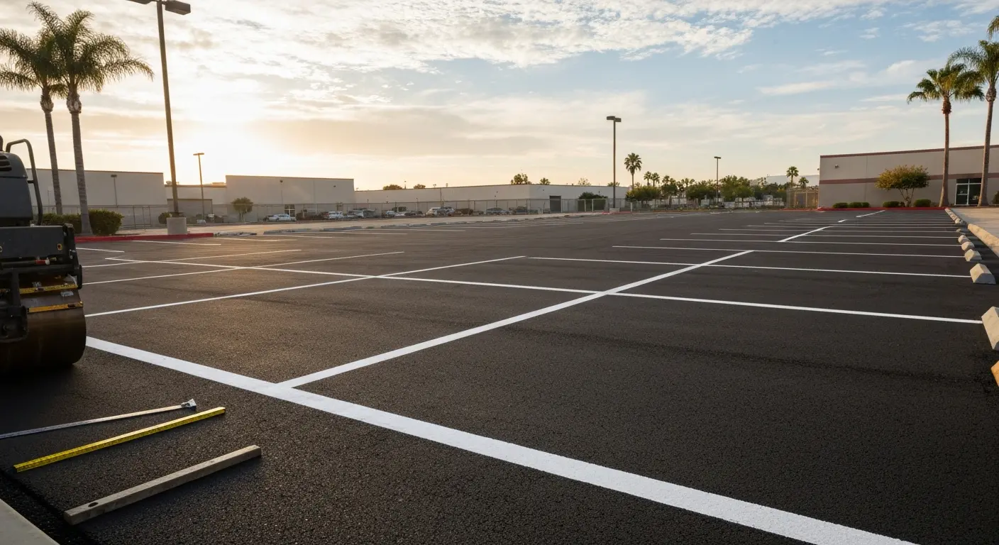 Parking lot paving