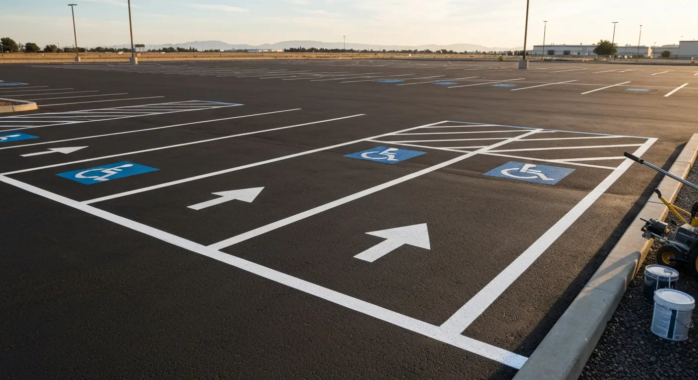 Commercial parking lot