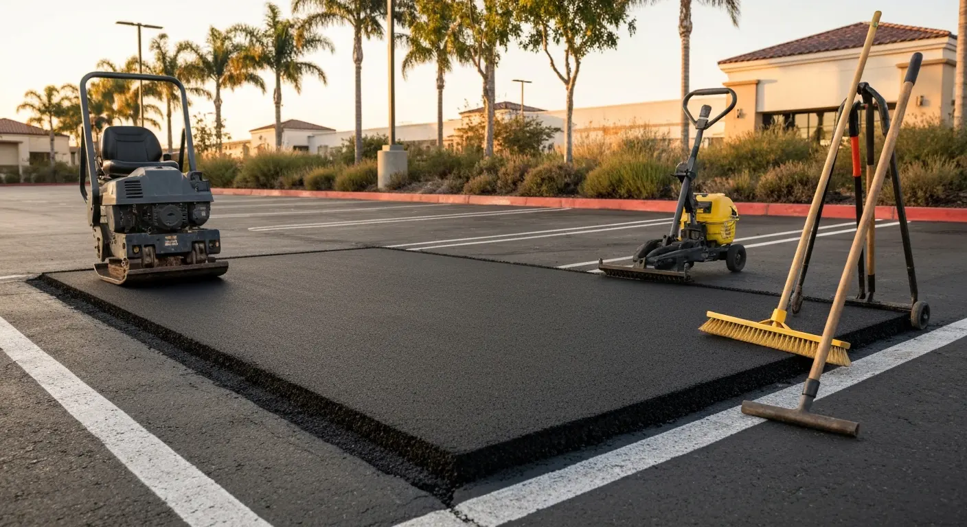 Parking lot patch repair