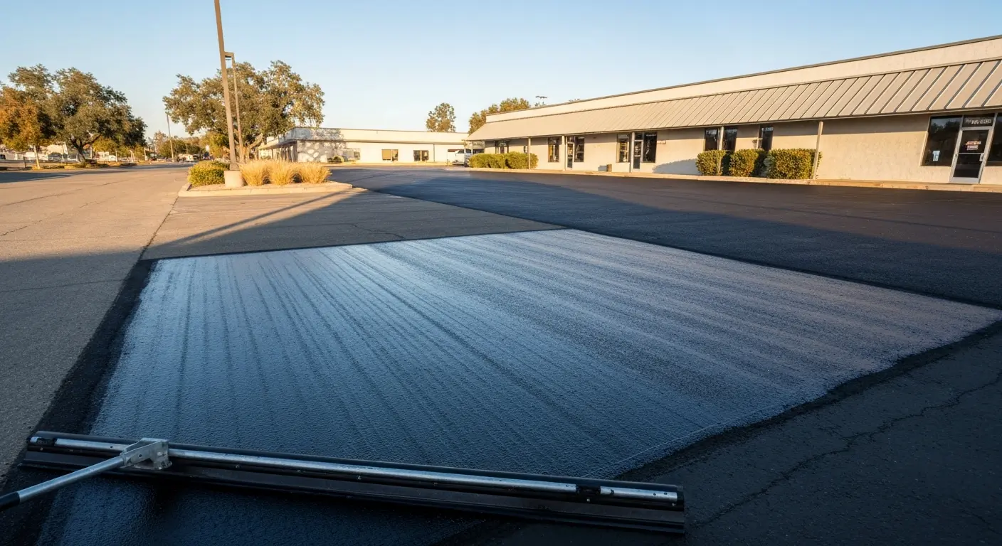 Asphalt seal coating application