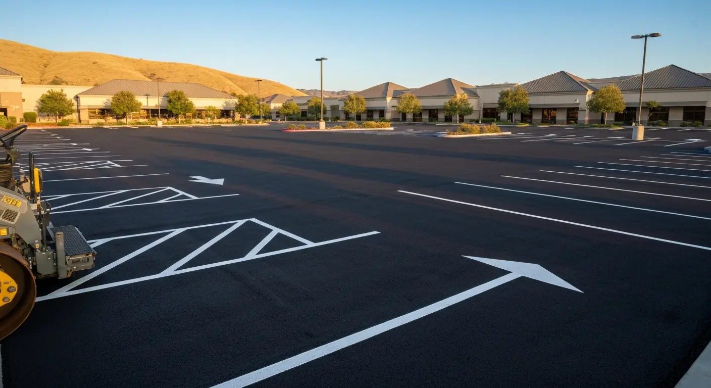 Commercial parking lot paving project