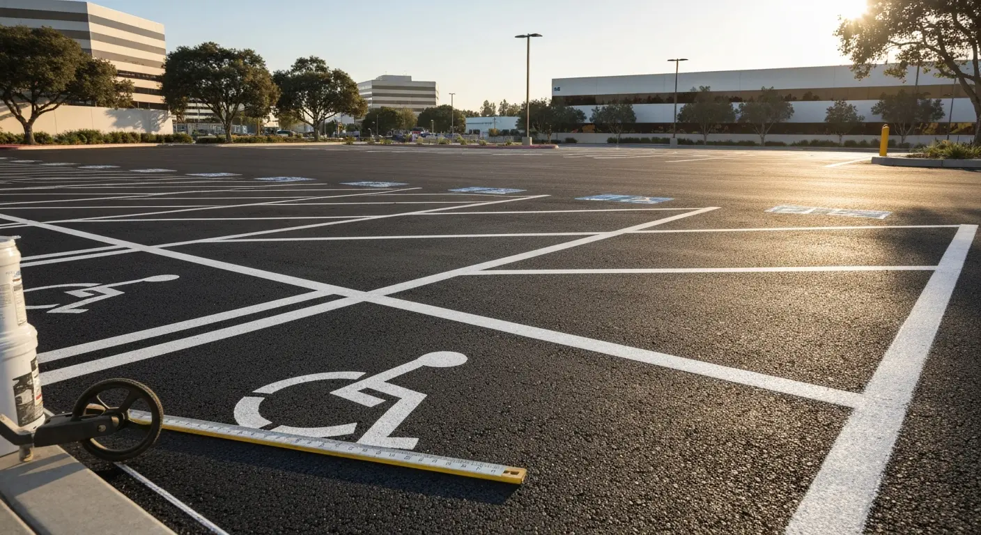 Commercial parking lot paving