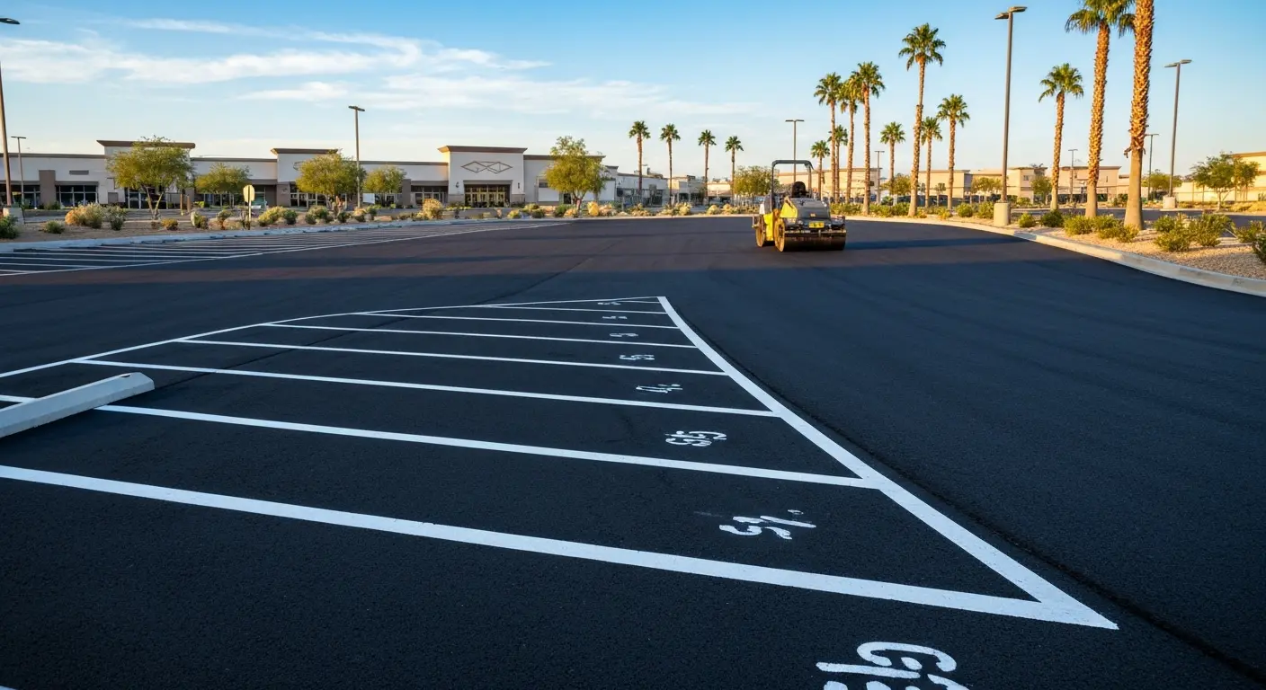 Parking lot paving