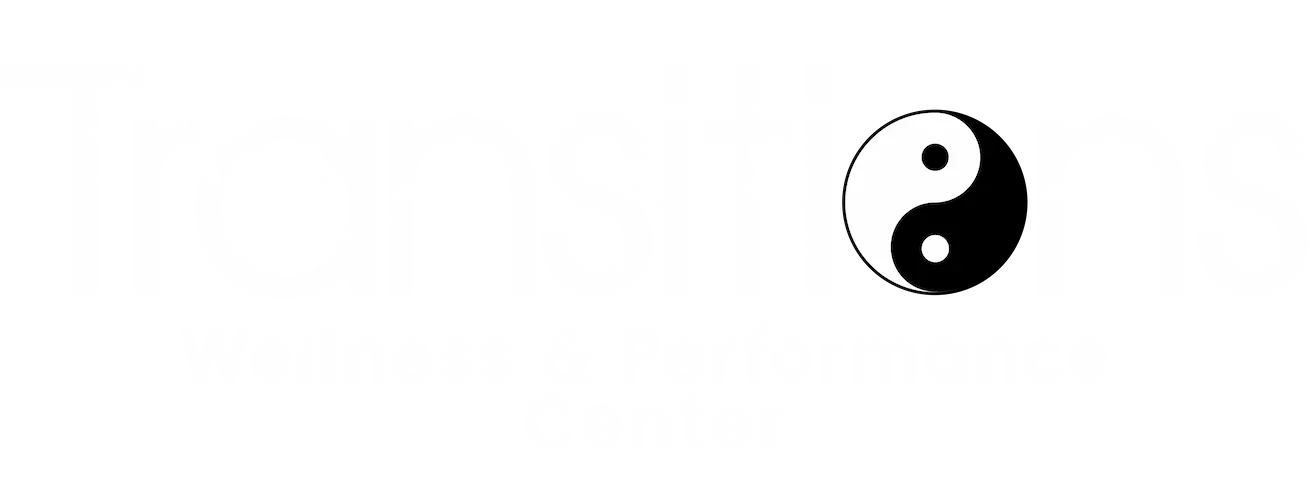 transitions wellness and performance center white logo