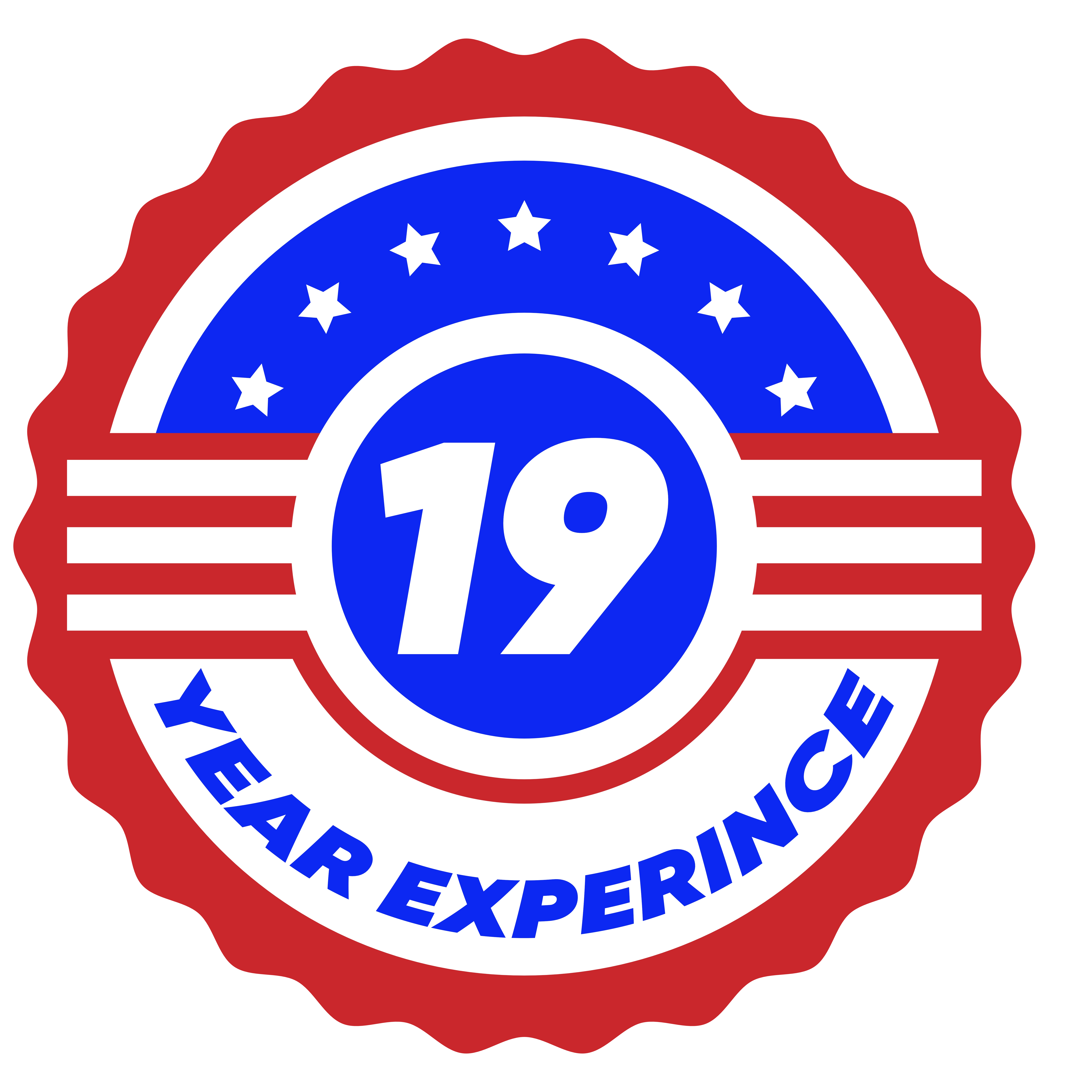19 plus years of experience badge