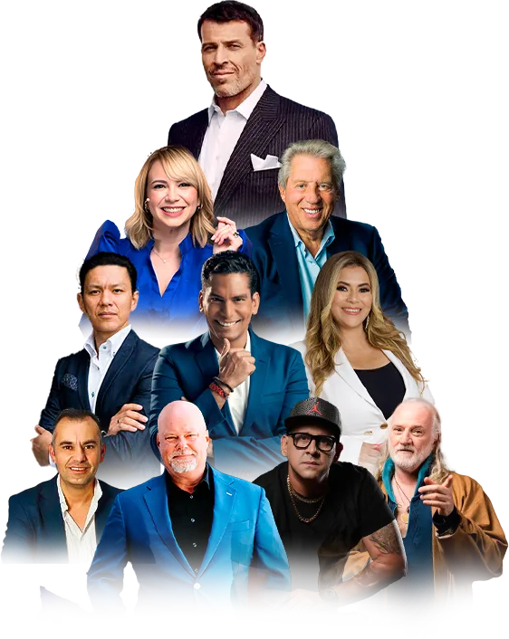 Tony Robbins, Vilma Núñez, John Maxwell, Ismael Cala y otros referentes con los que hemos trabajado