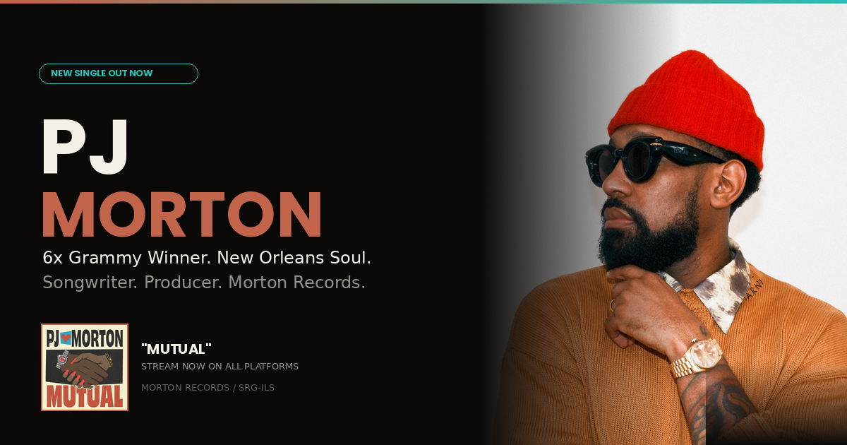 PJ Morton | 6x Grammy Winner. New Orleans Soul.
