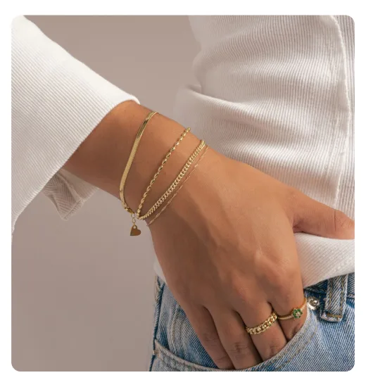 Elegant bracelet on a client's wrist
