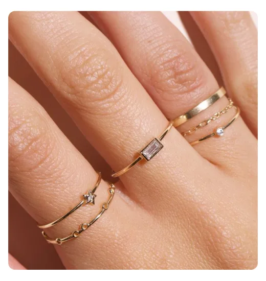 Ring showcased on a client's finger