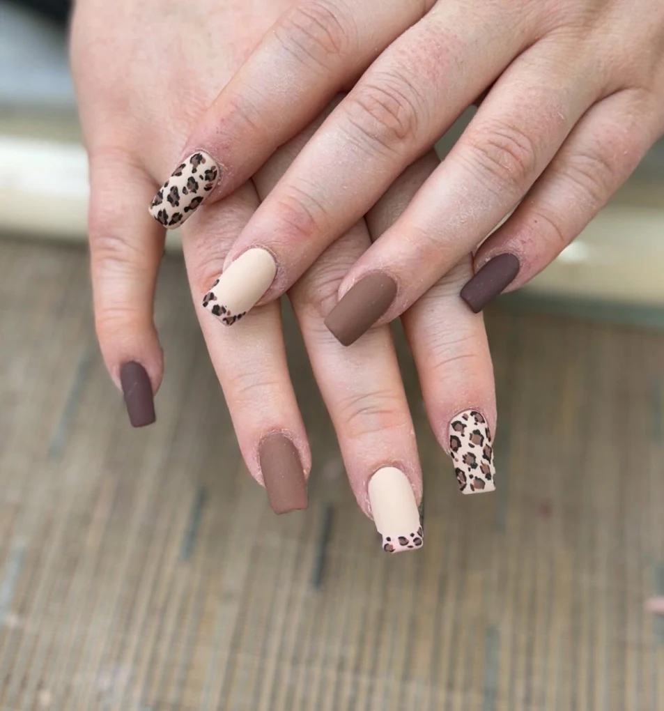 Finished manicure at Drip Nail Salon Houston