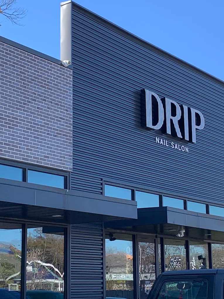 Inside Drip Nail Salon, a modern organic nail studio in Houston Heights