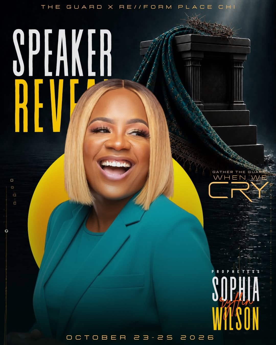 When We Cry October event flyer featuring Sophia Ruffin