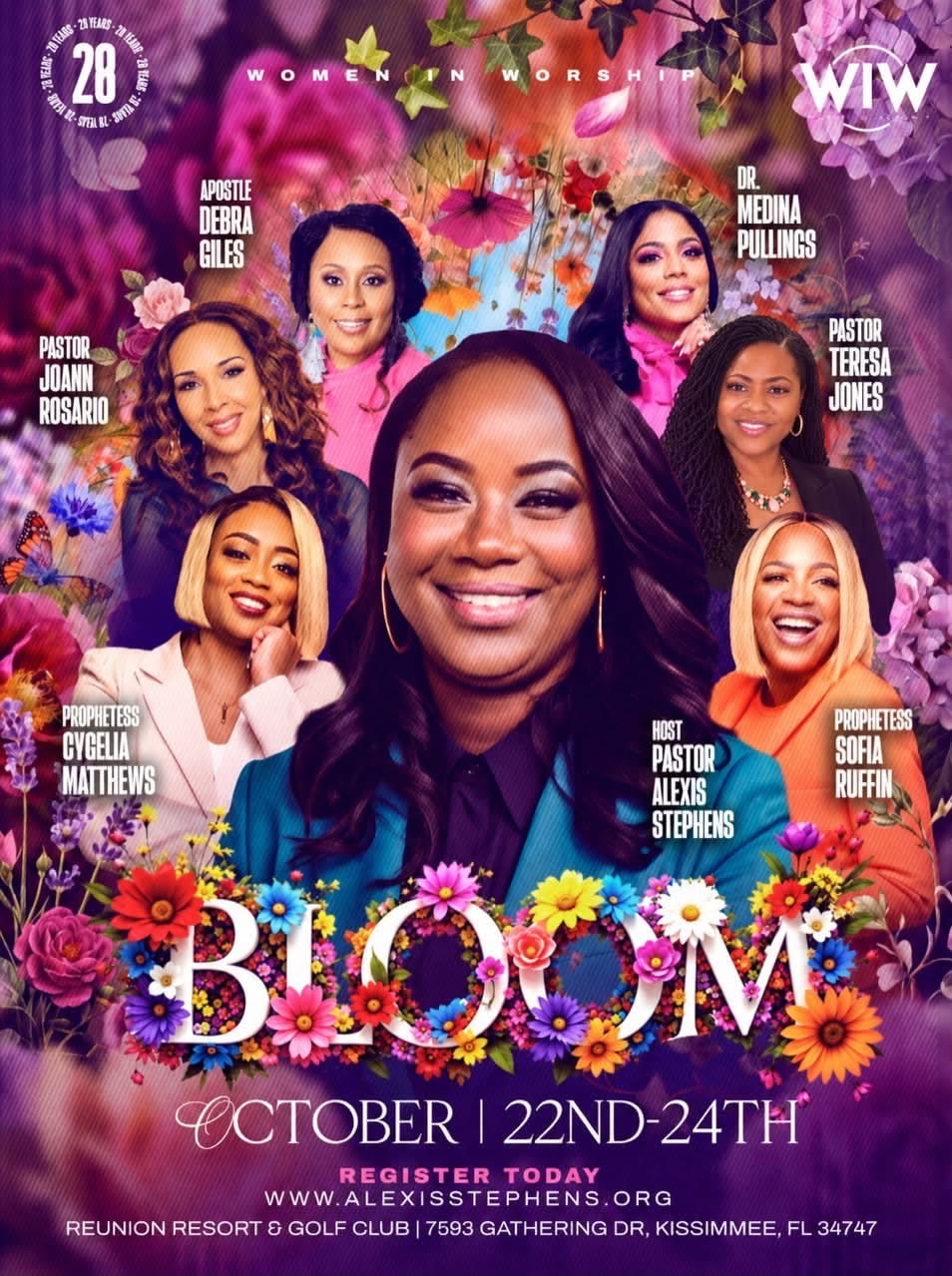 Bloom October event flyer featuring Sophia Ruffin
