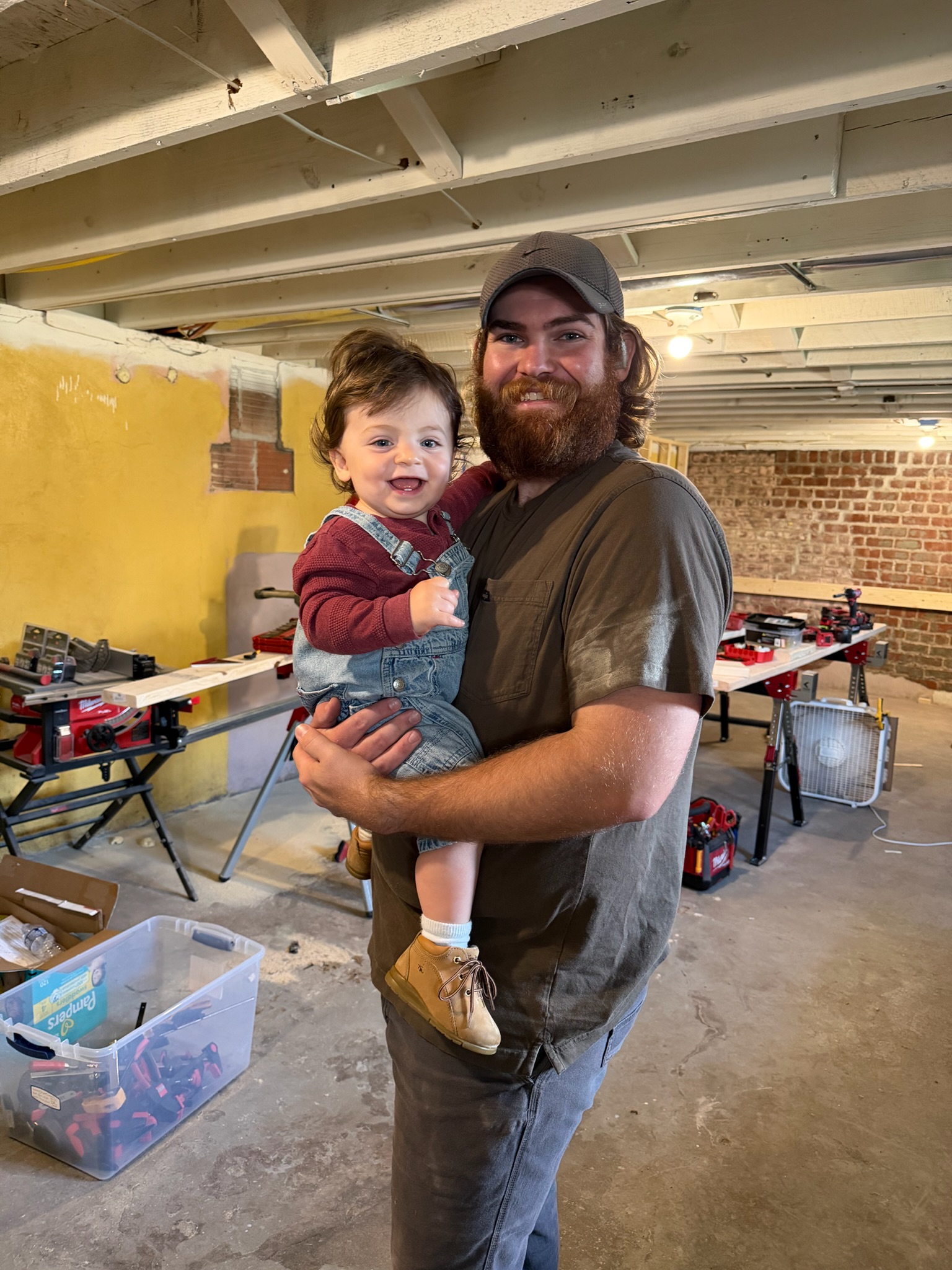 Eli Borchelt of Envision Builders with his son