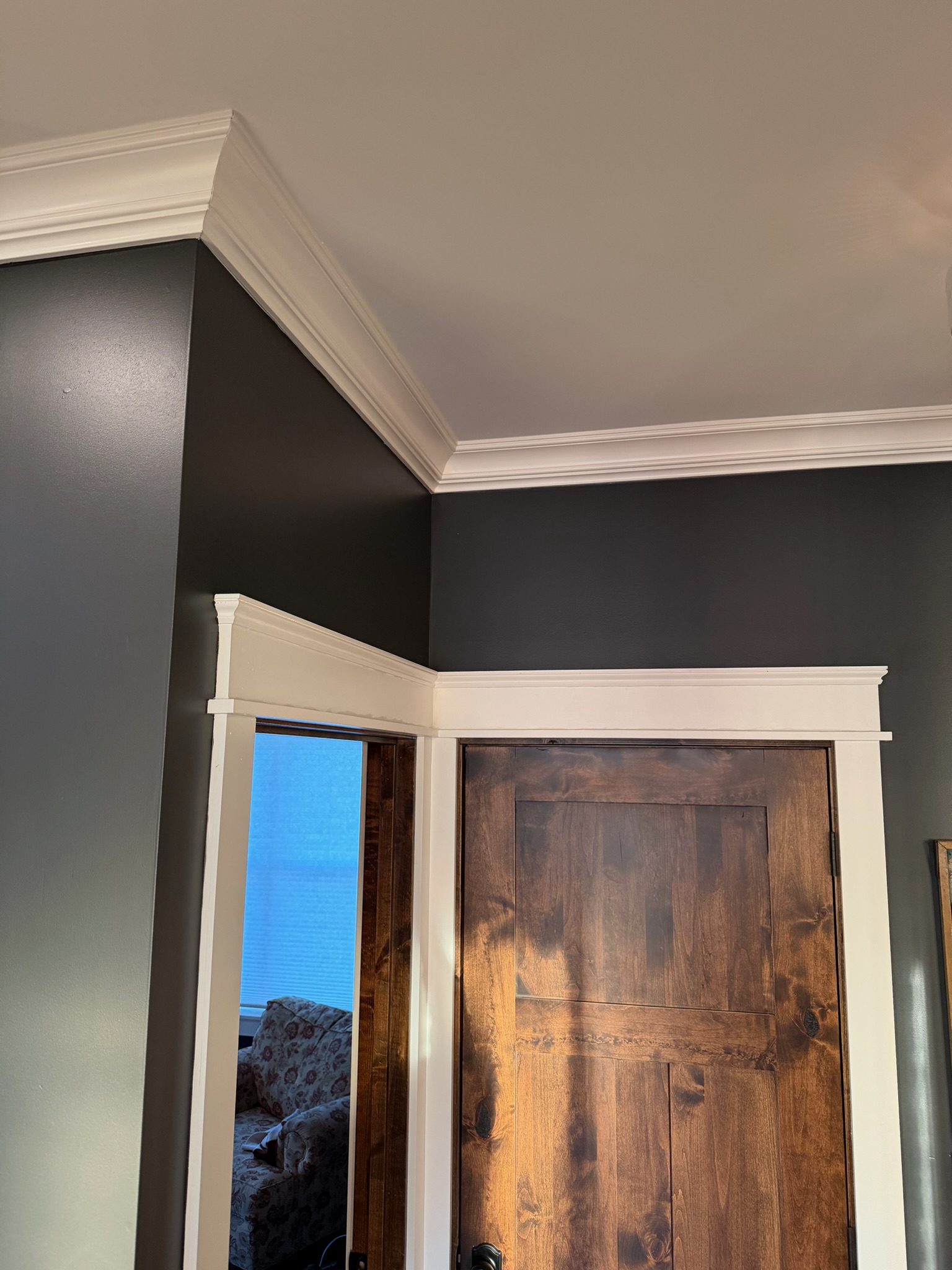 Finished interior finishing work completed by Envision Builders in the Illinois Valley