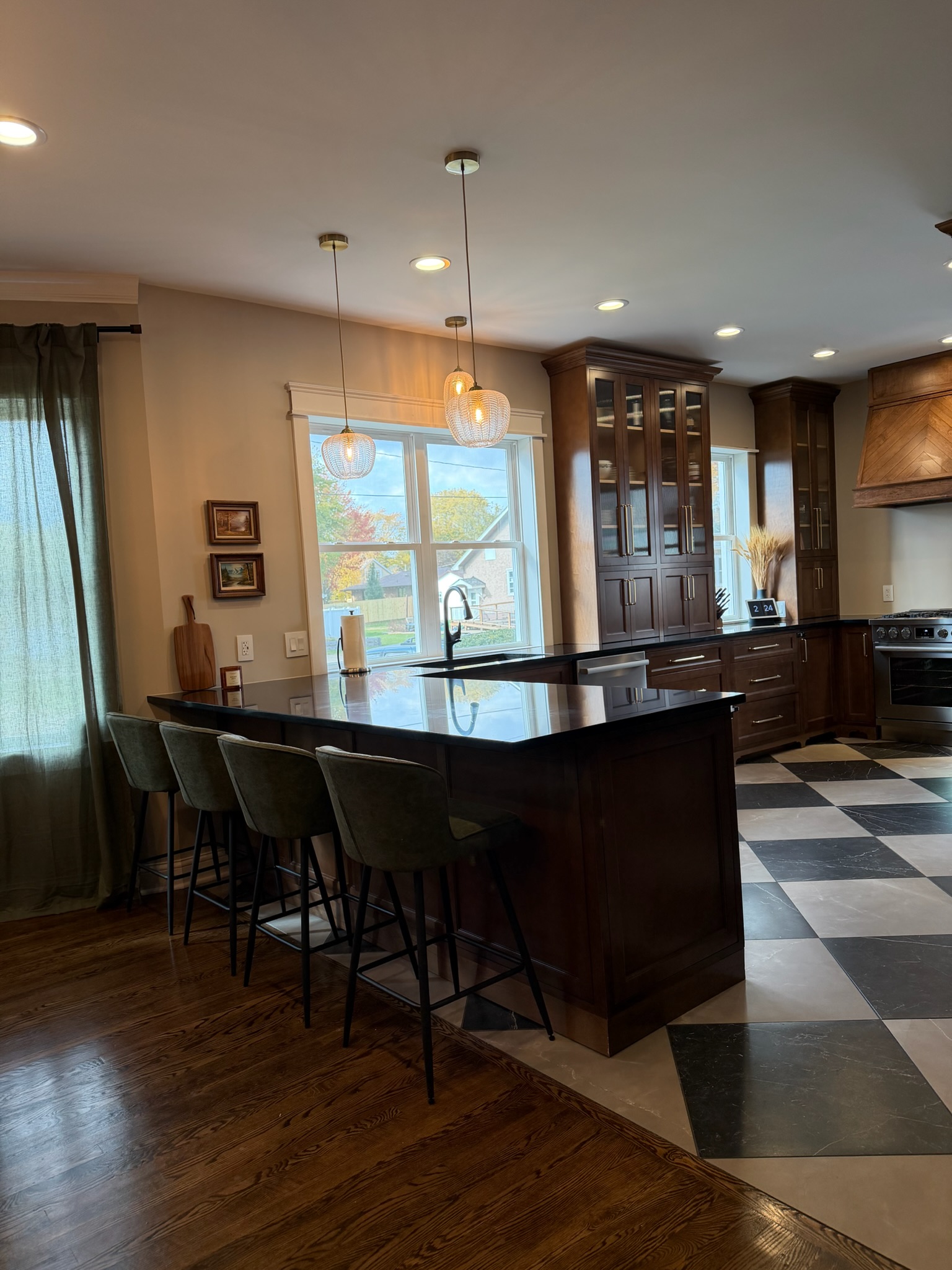 Finished kitchen remodel completed by Envision Builders in Peru, Illinois