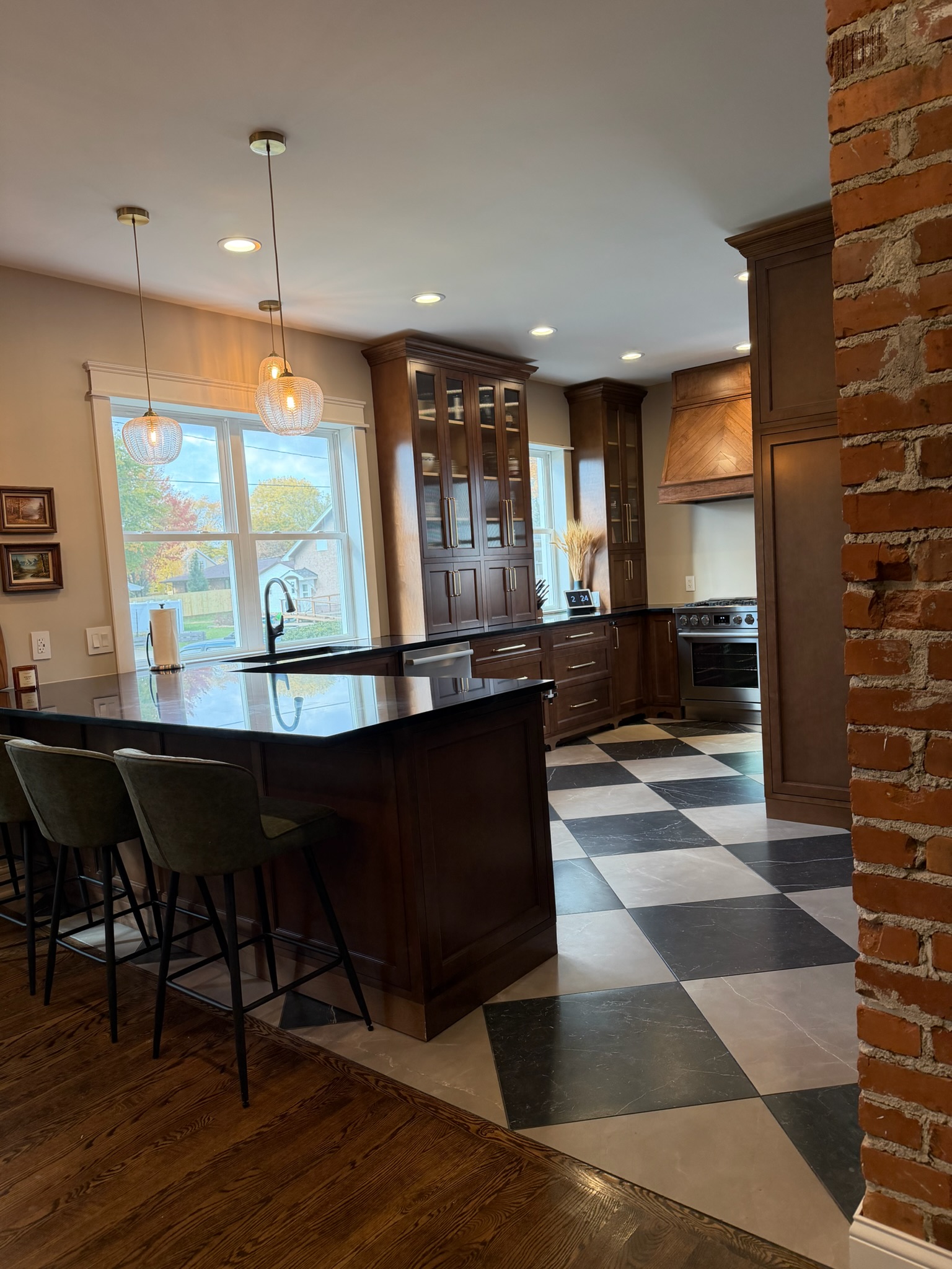 Finished kitchen remodel completed by Envision Builders in Peru, Illinois