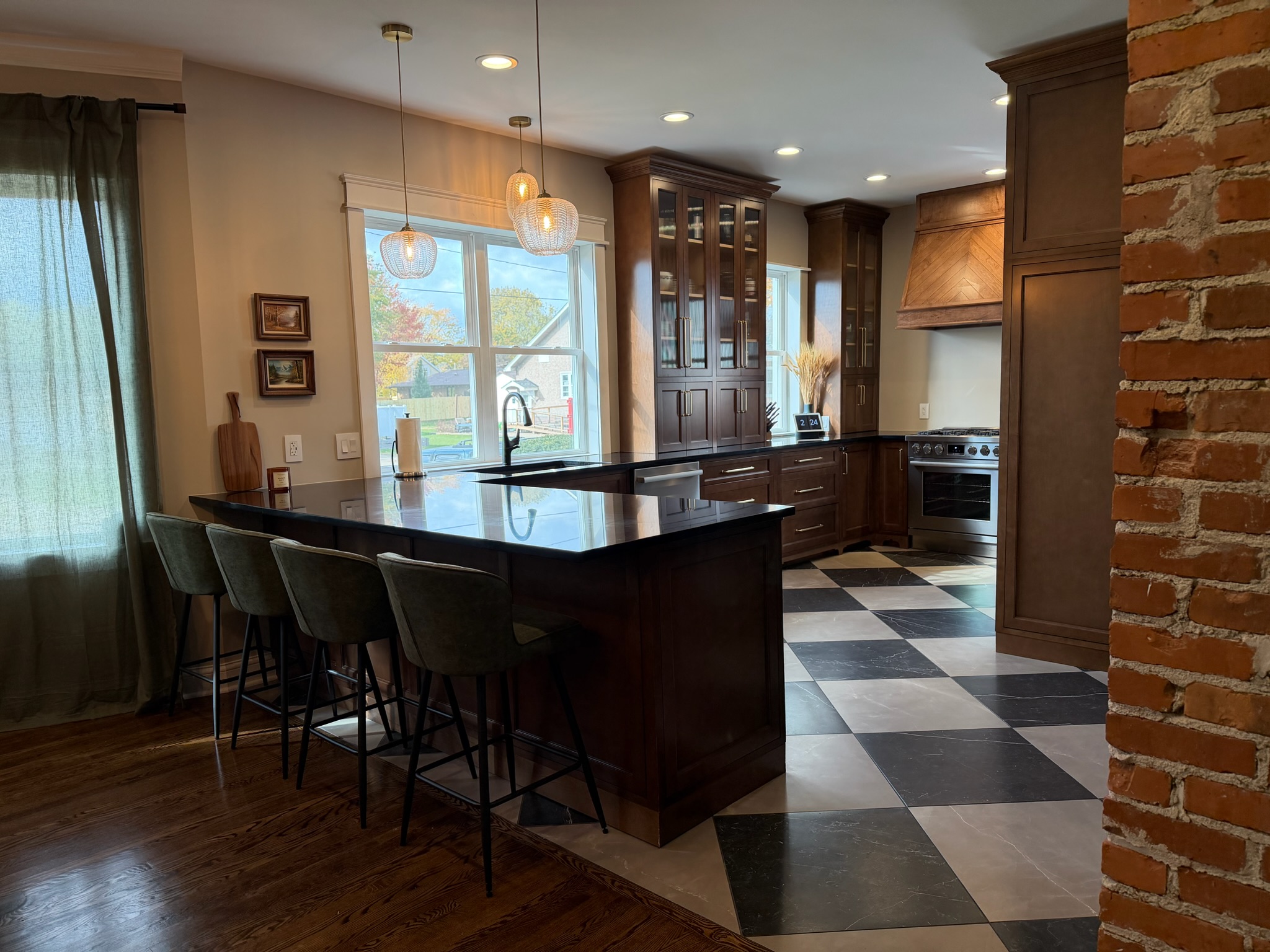Finished kitchen remodel completed by Envision Builders in Peru, Illinois