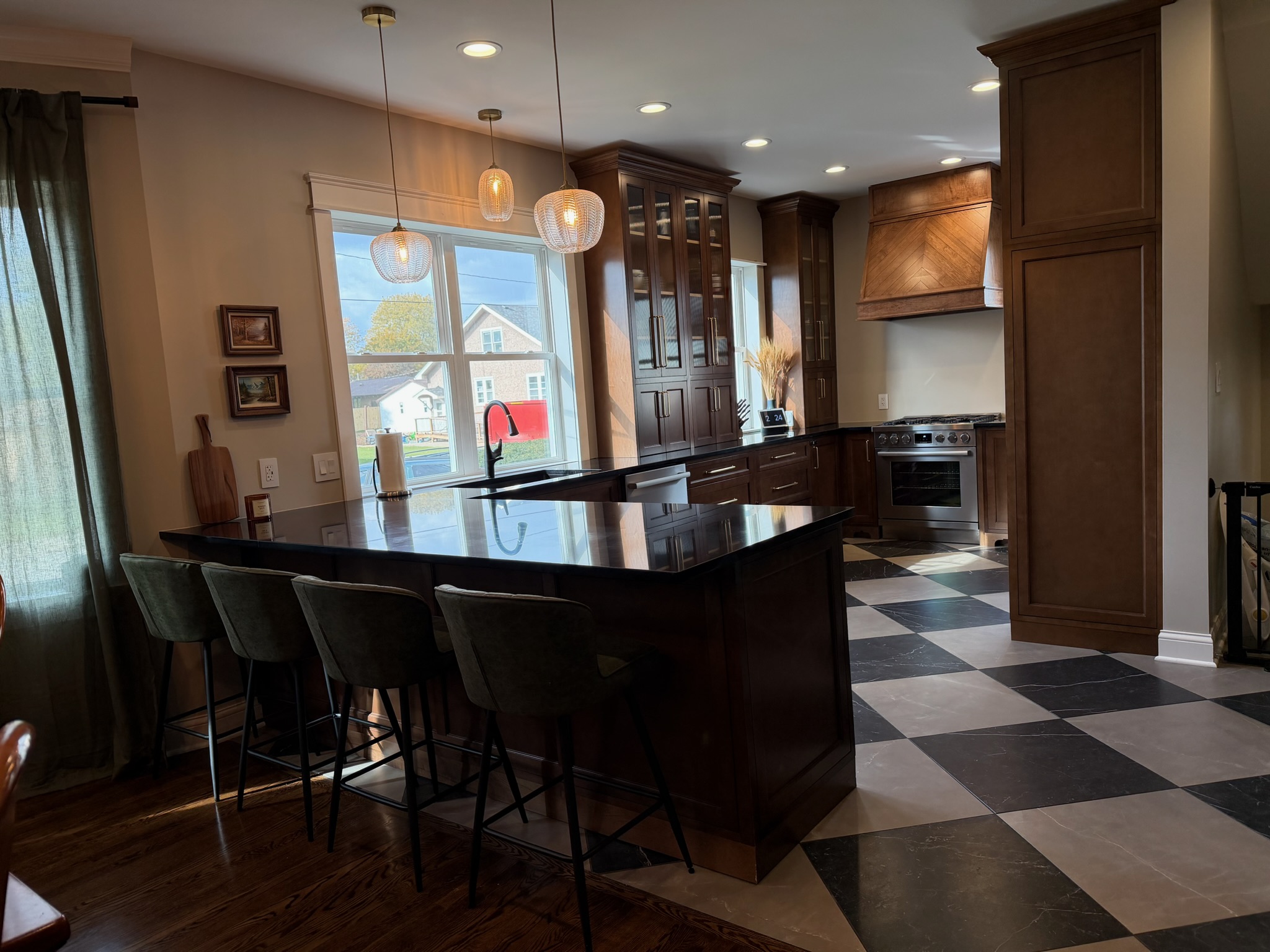 Finished kitchen remodel completed by Envision Builders in Peru, Illinois