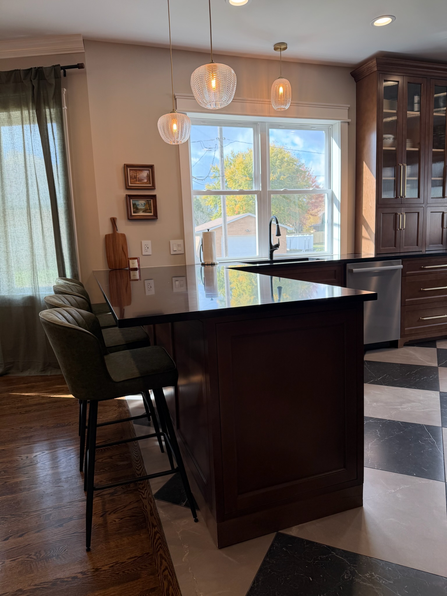 Finished kitchen remodel completed by Envision Builders in Peru, Illinois
