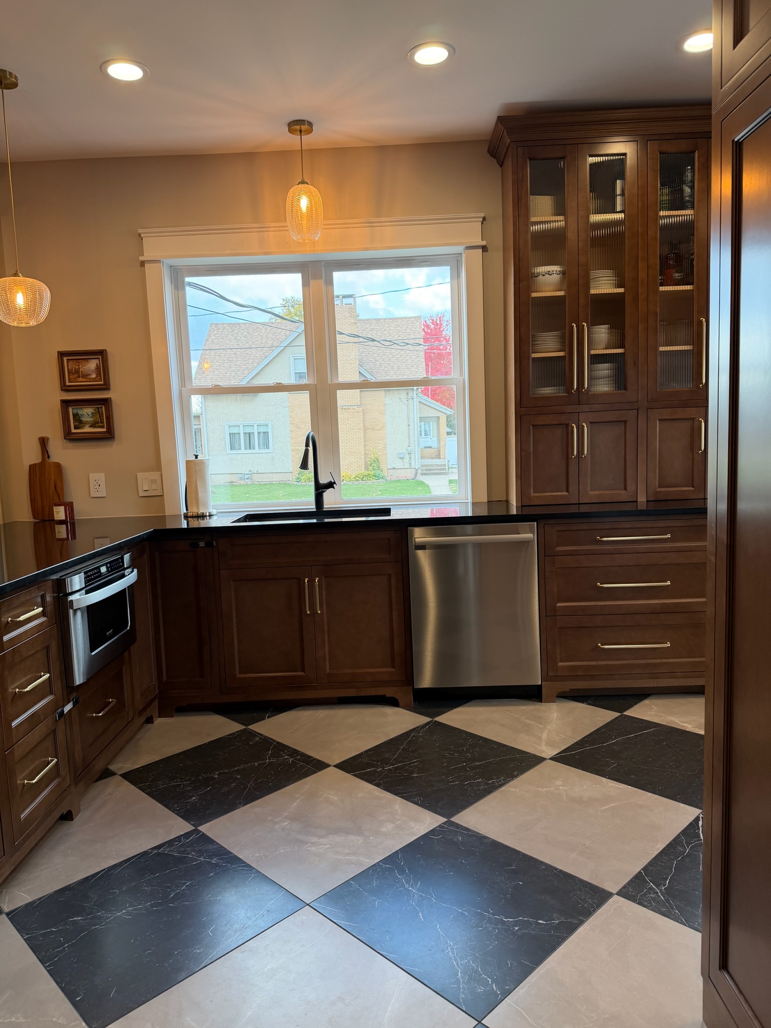 Finished kitchen remodel completed by Envision Builders in Peru, Illinois